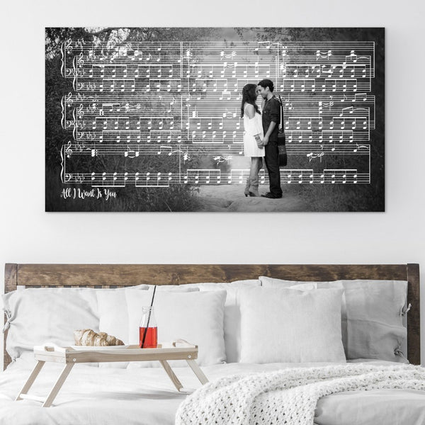 custom sheet music on canvas