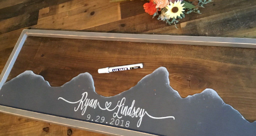 Unique Mountain Wedding Guest Book