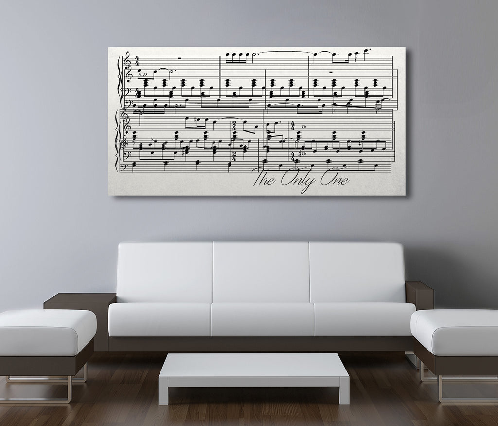 Sheet Music On Canvas - A Custom Made Canvas With Your Song