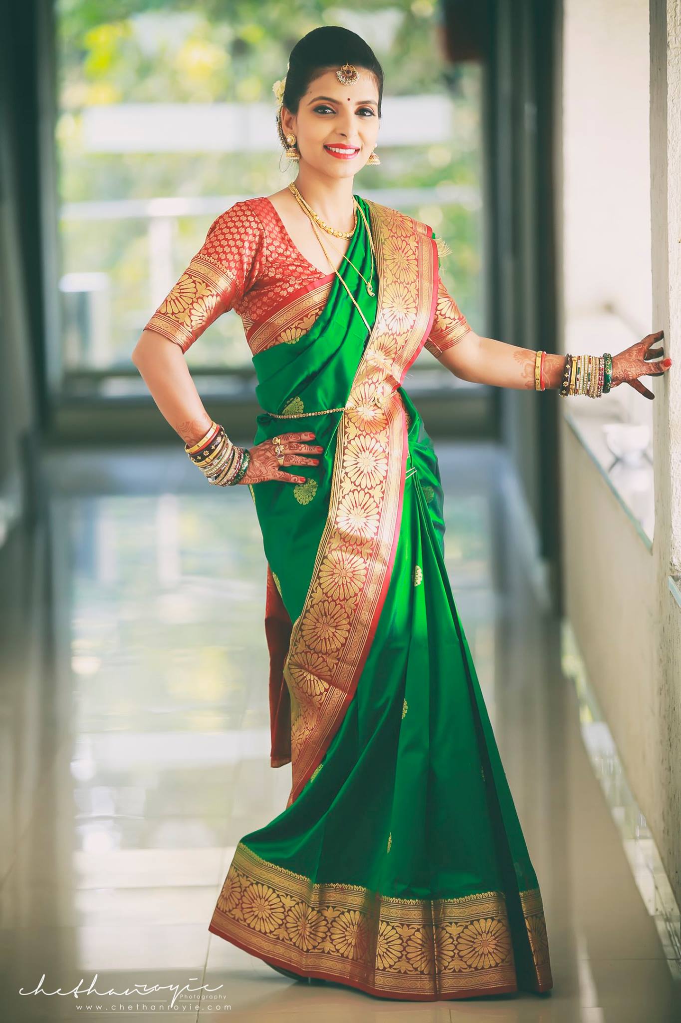 Green-Color-Designer-silk-saree