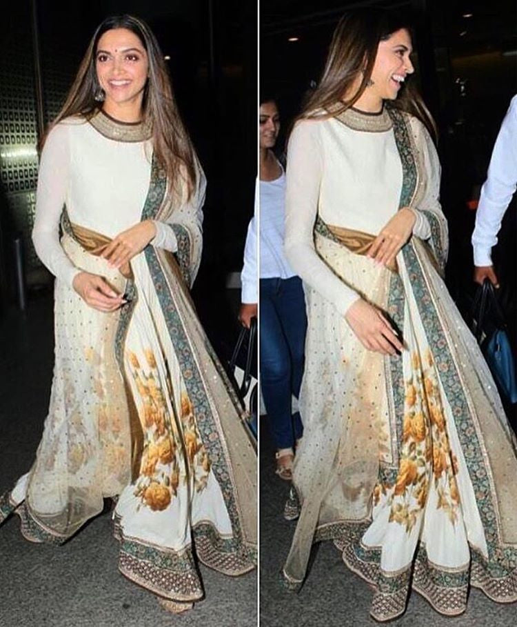 Deepika Padukone Looked Traditional In Sabyasachi Anarkali Suit