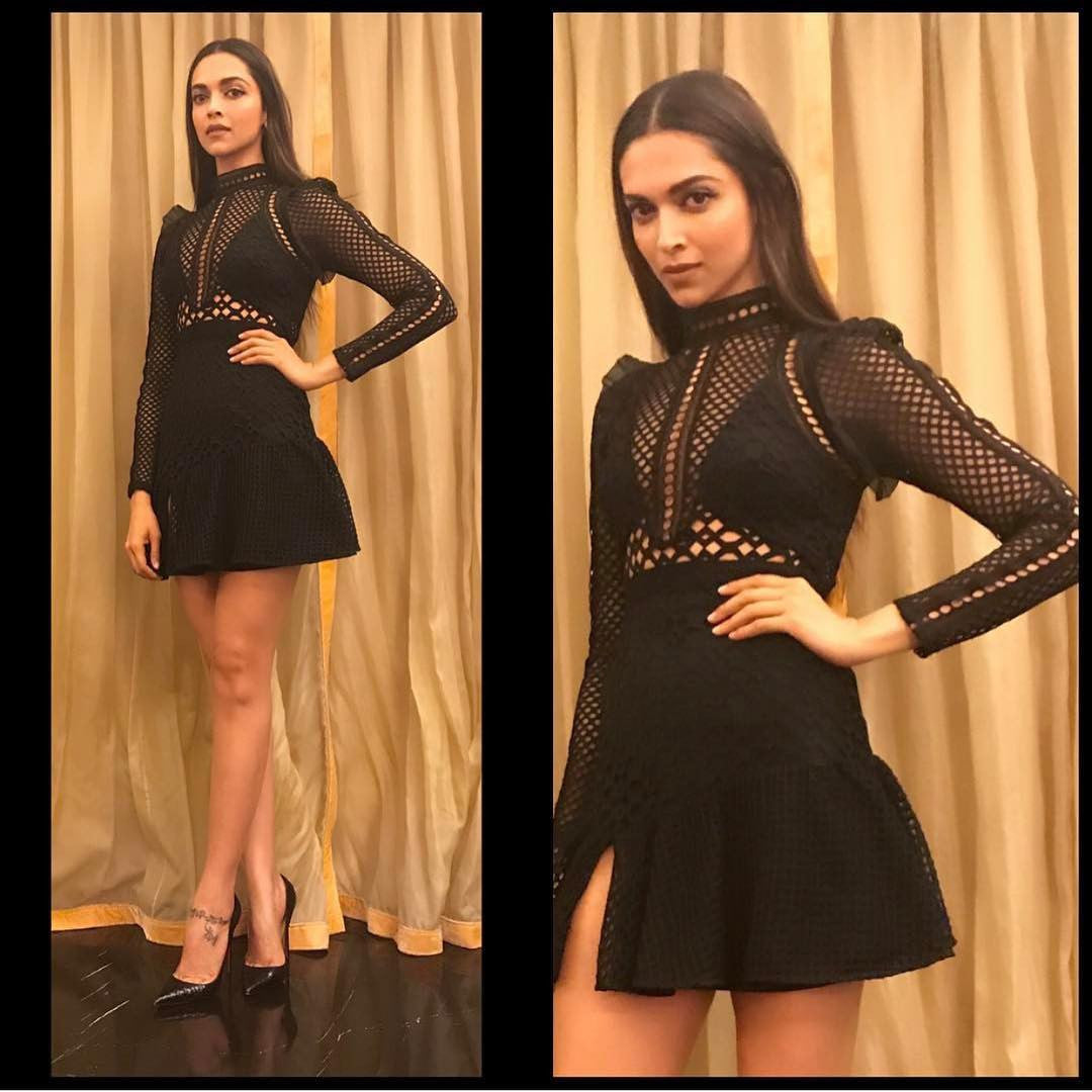 Deepika Padukone looked gorgeous in Black Dress