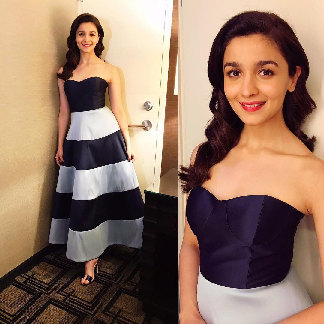 Alia Bhatt In Sachin And Babi’s Designer Off-Shoulder Dress