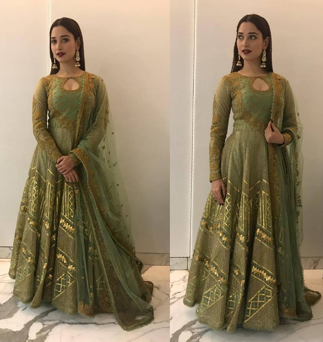 Tamannaah Looked Vivacious in Her Designer Anarkali Suit By Rimple & Harpreet Narula