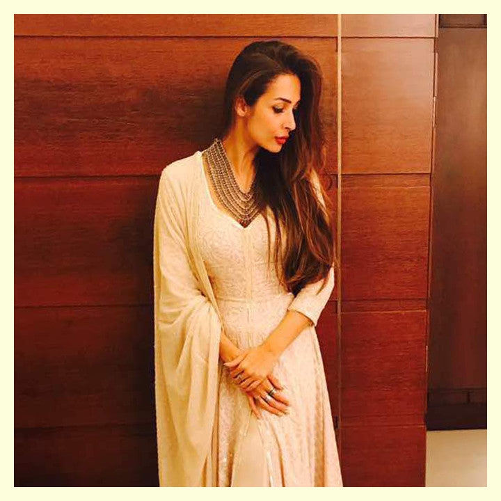 Malaika Arora Looked Dazzling In Anjul Bhandari’s Embroidered Salwar Suits 