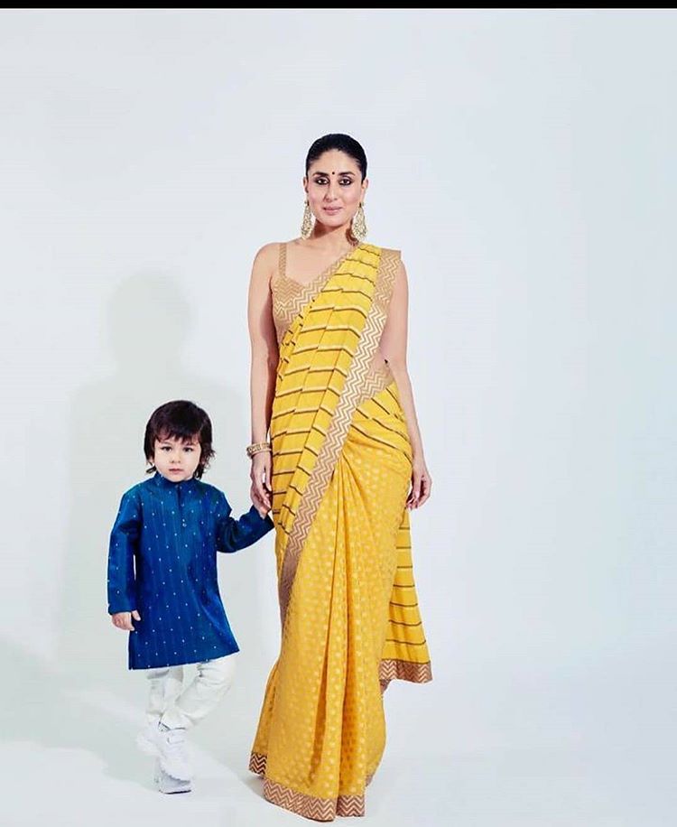 Kareena Kapoor Khan in Yellow Saree by Nikasha