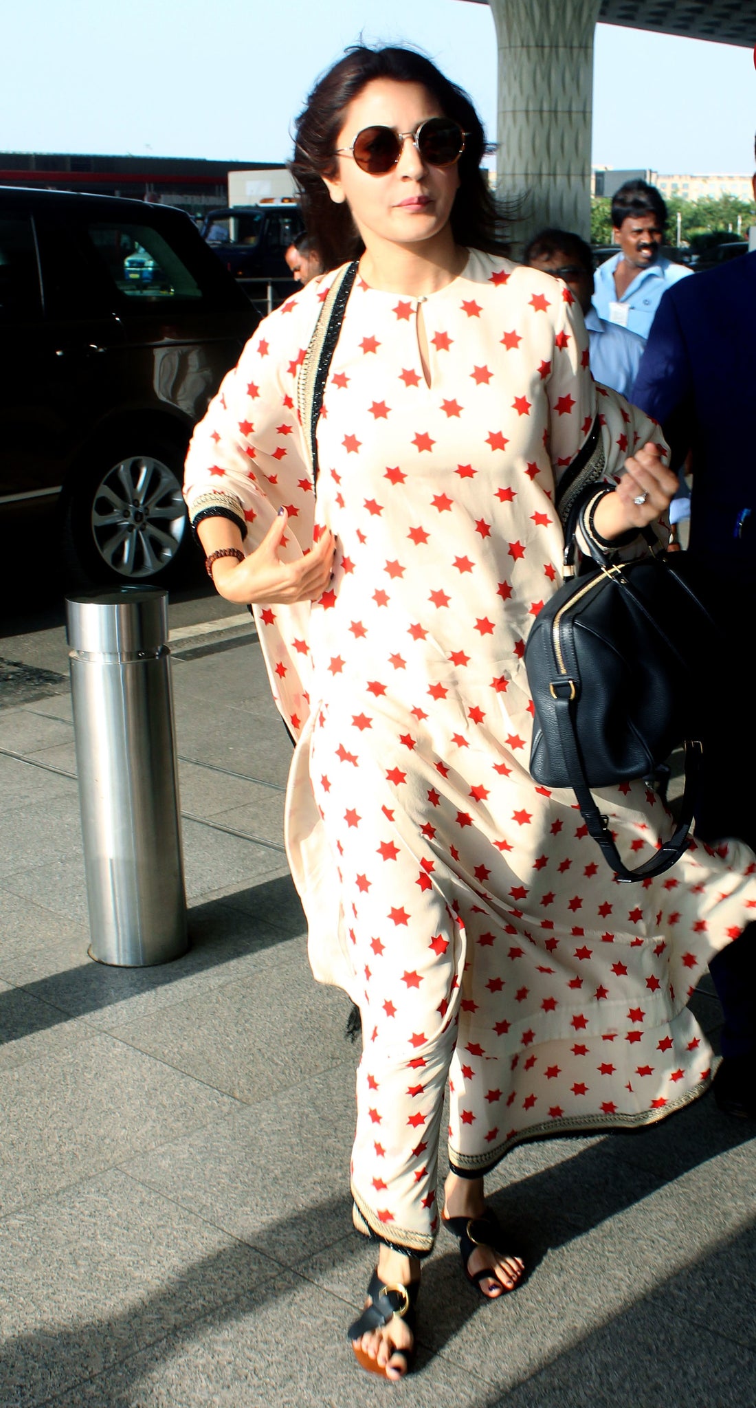 Anushka Sharma in Sabyasachi's Polka Dot Printed Palazzo Suit