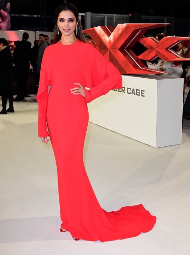 Deepika Padukone in Stella McCartney Red Gown