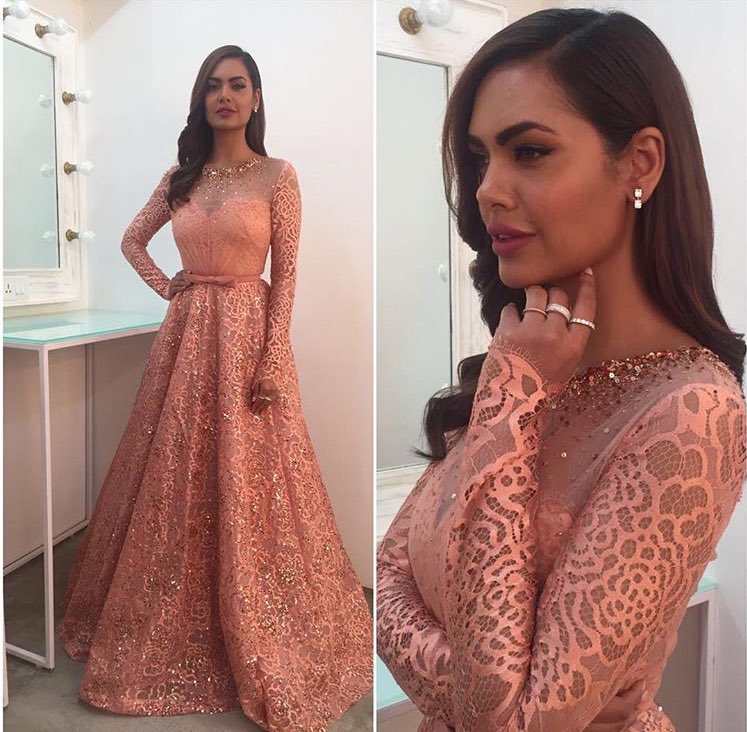 Esha Gupta was gorgeous in GEORGES HOBEIKA’s Gown 