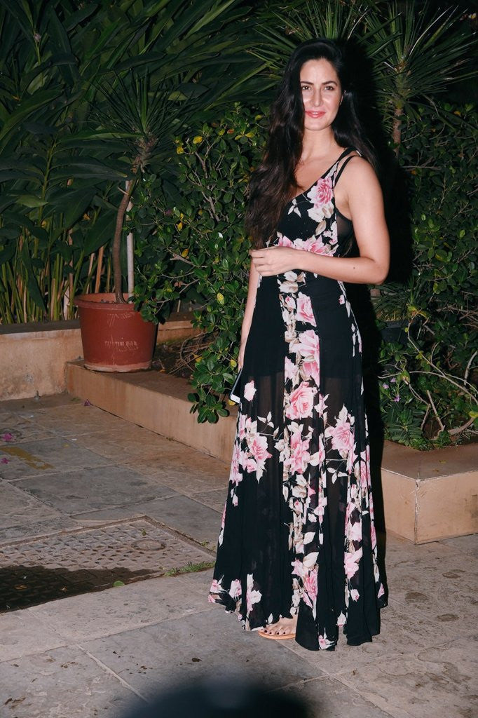 Katrina Kaif stuns in a floral printed maxi dress at Shahid Kapoor's birthday bash!
