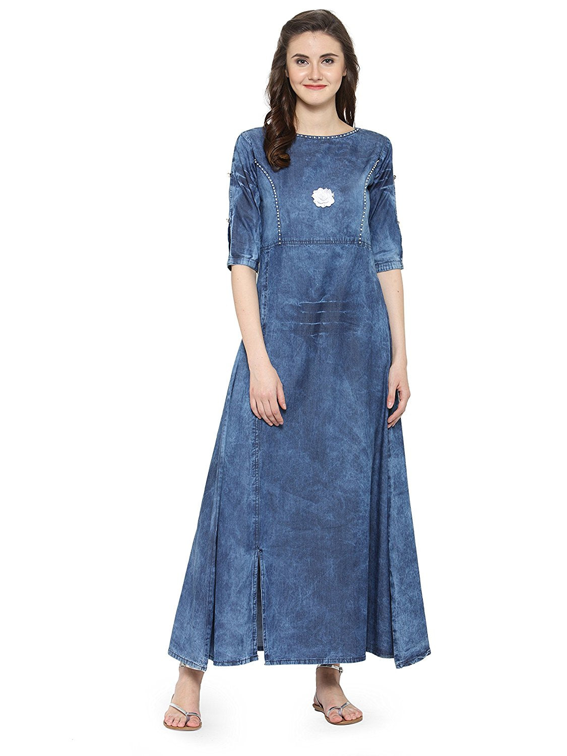 Denim Anarkali Kurta