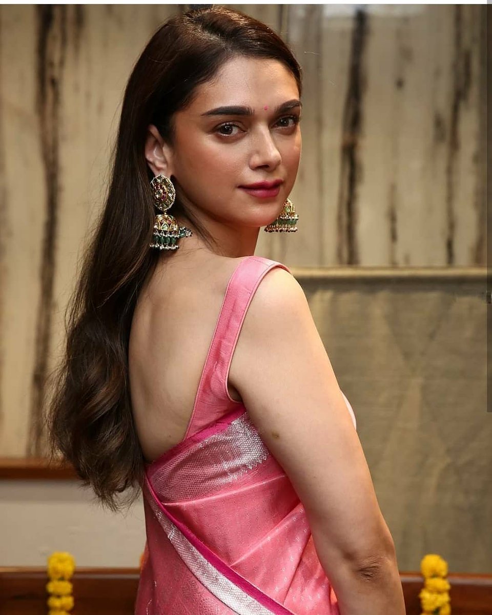 Aditi Rao Hydari in Pink Silk Saree