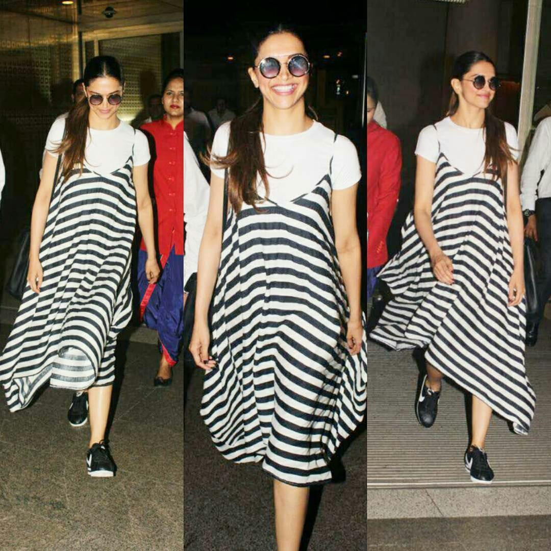 Deepika Padukone Looked Charming At The Mumbai Airport
