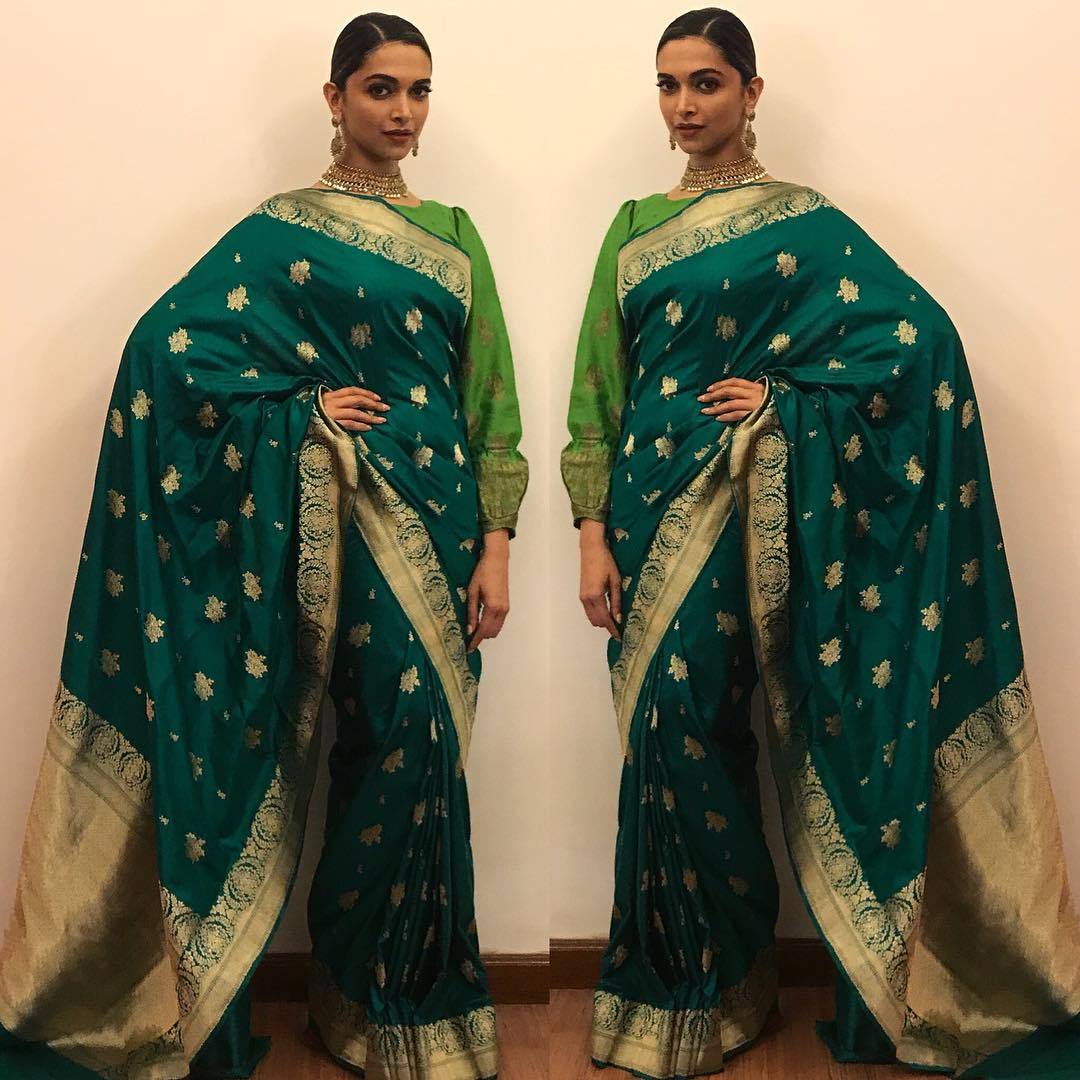 Deepika Padukone's banarasi saree style