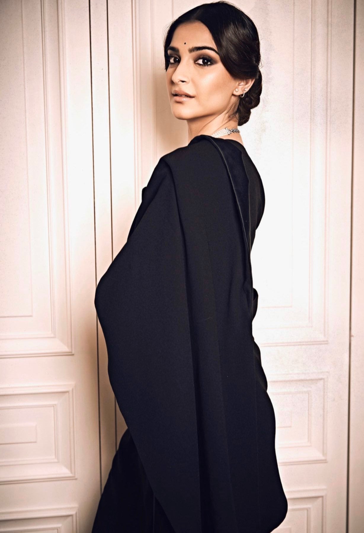 Sonam Kapoor wearing a Jean Paul Gaultier's Sari Tuxedo in Paris