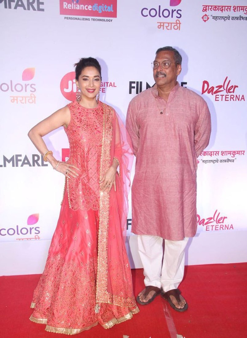 Madhuri Dixit Looks Like A Goddess In This Pretty Pink Sharara Suit