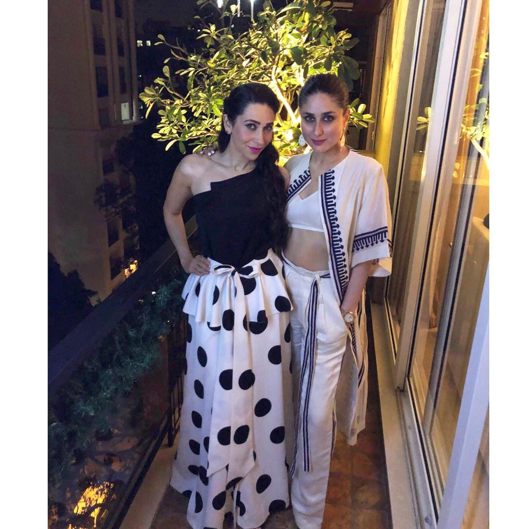 Weekend Look: Karisma Kapoor in Monochrome Polkas And It’s Bloody Awesome