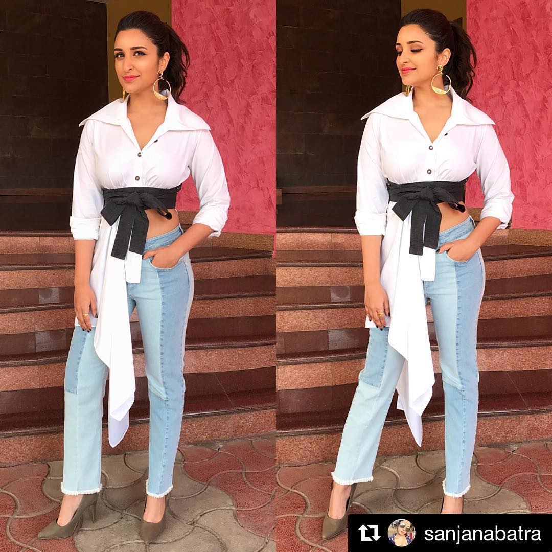 Parineeti Chopra Wears White Shirt In A Modern Way