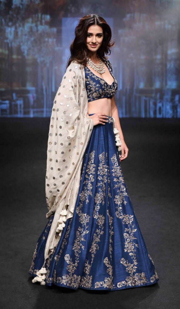 Disha Patani Looks Graced in Blue Lehenga And Choli From Jayanti Reddy's Creation