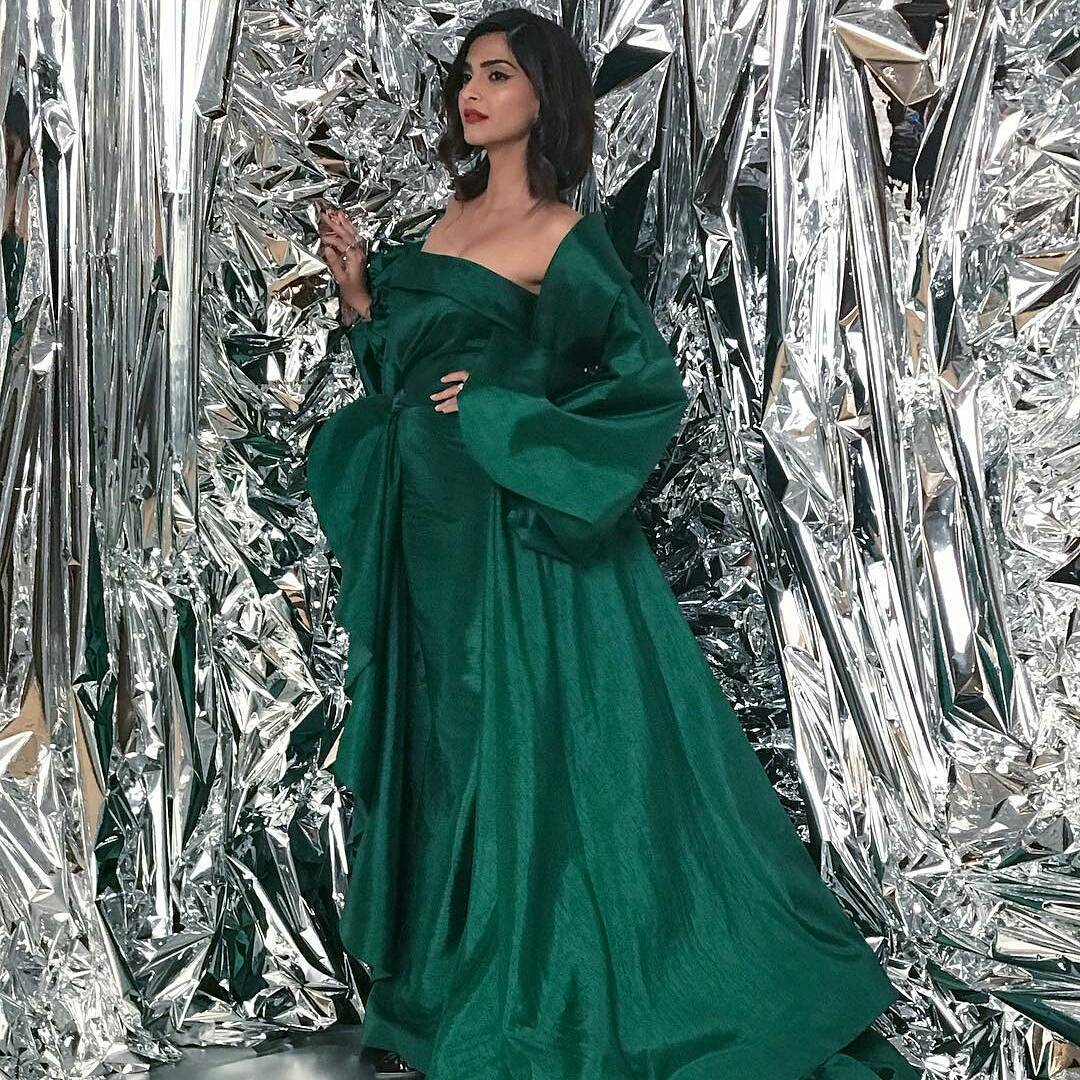 Sonam Kapoor in Green Gown 