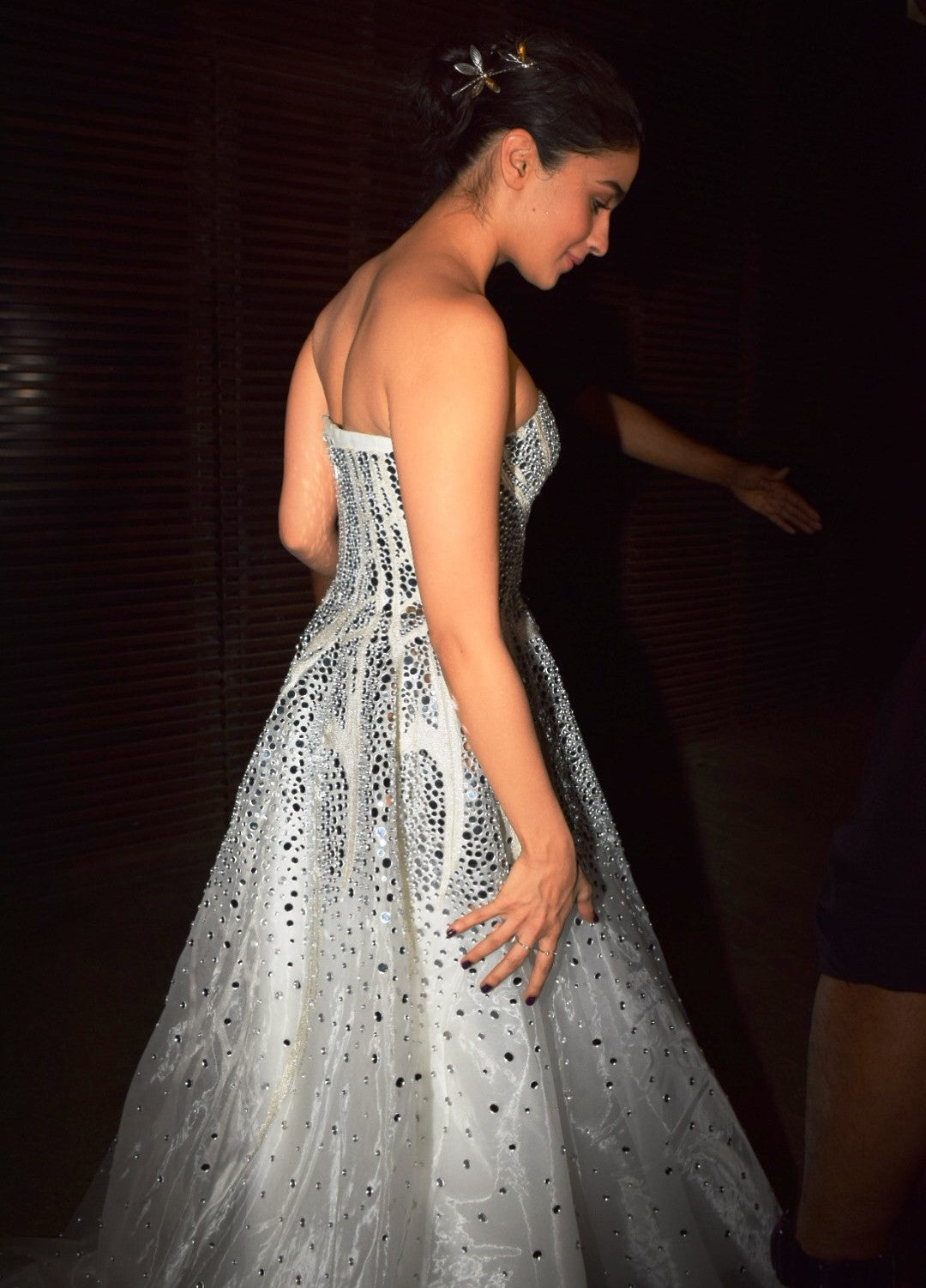 Alia Bhatt Looked Breath Taking In Atelier Zuhra’s  Silver  gown