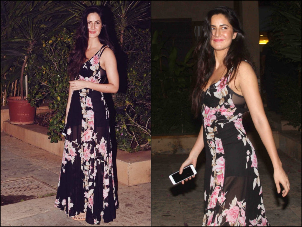 Katrina Kaif stuns in a floral printed maxi dress at Shahid Kapoor's birthday bash!