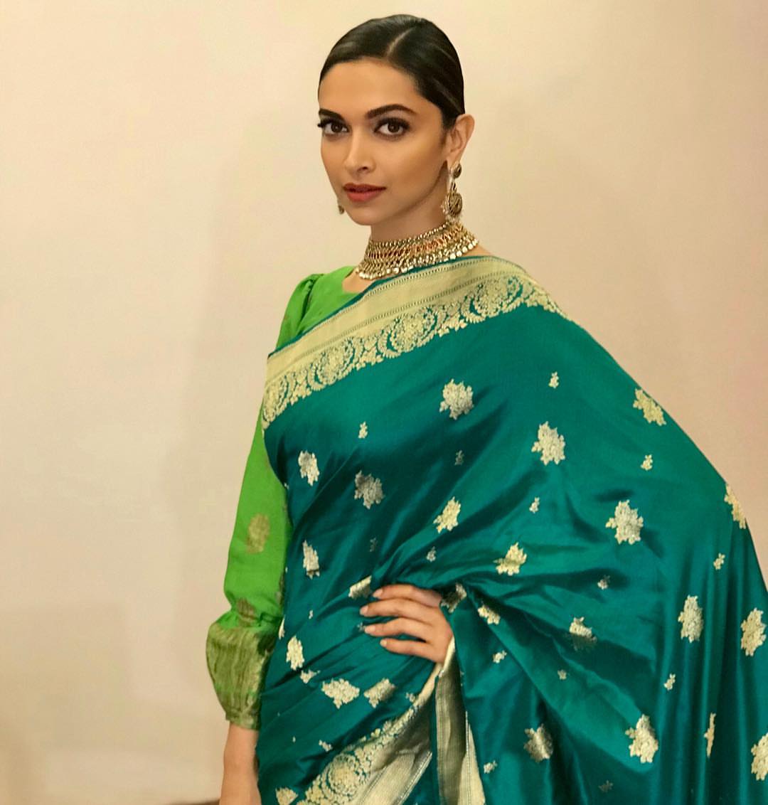 Deepika Padukone In Banarasi Saree Style is Giving Us Pure Traditional Goals!