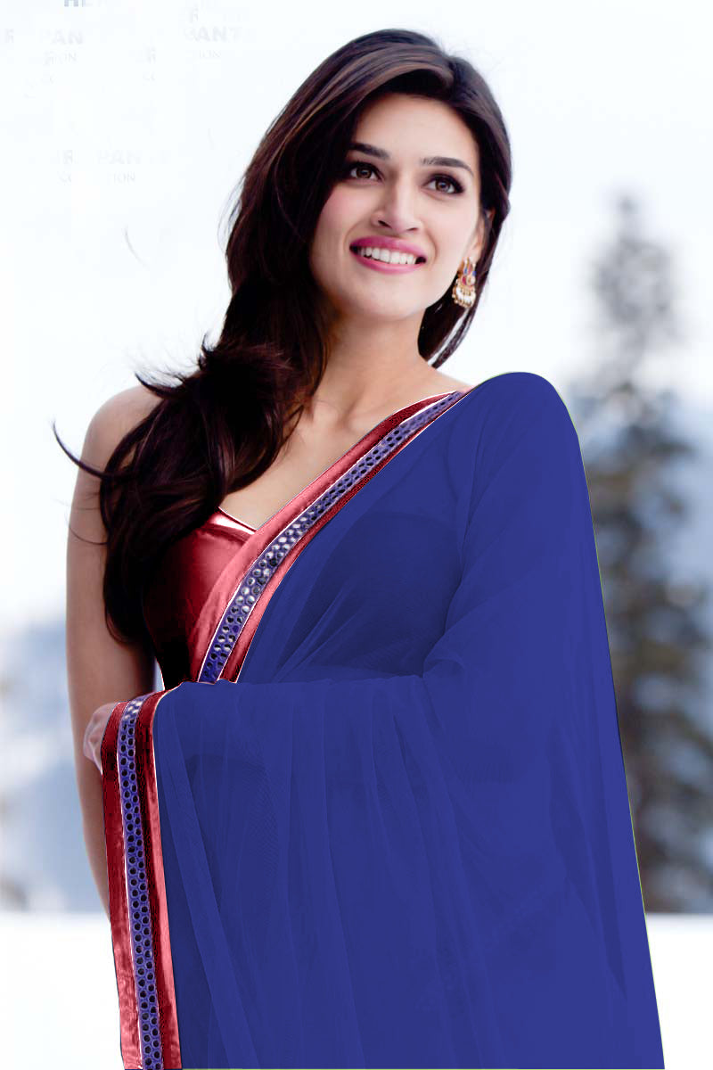 Kriti Sanon Kriti Sanon In Saree Kriti Sanon Saree In Heropanti Kriti Sanon In Blue Saree