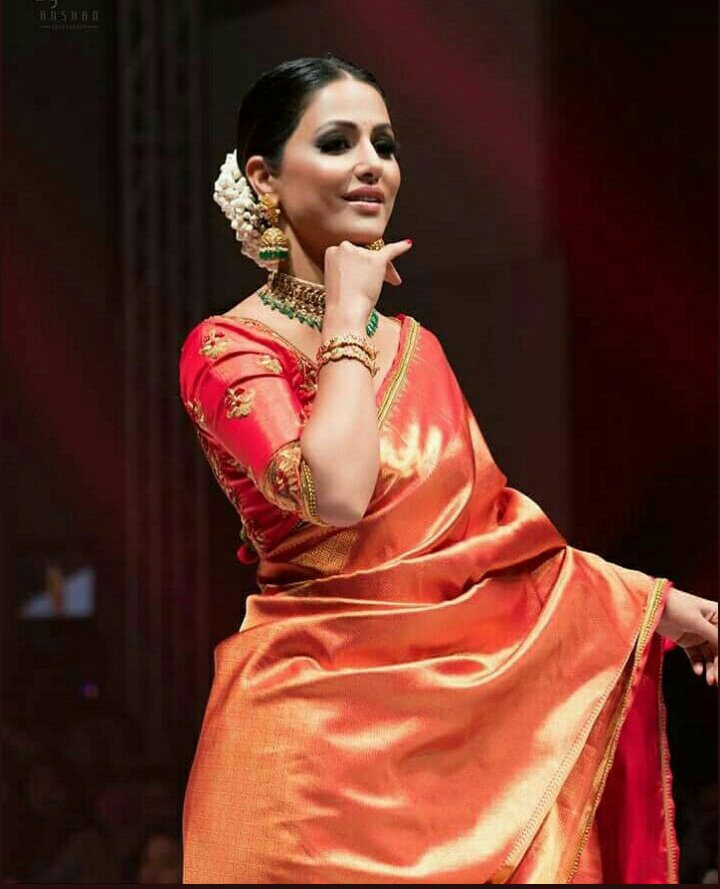 Hina Khan in Silk Saree