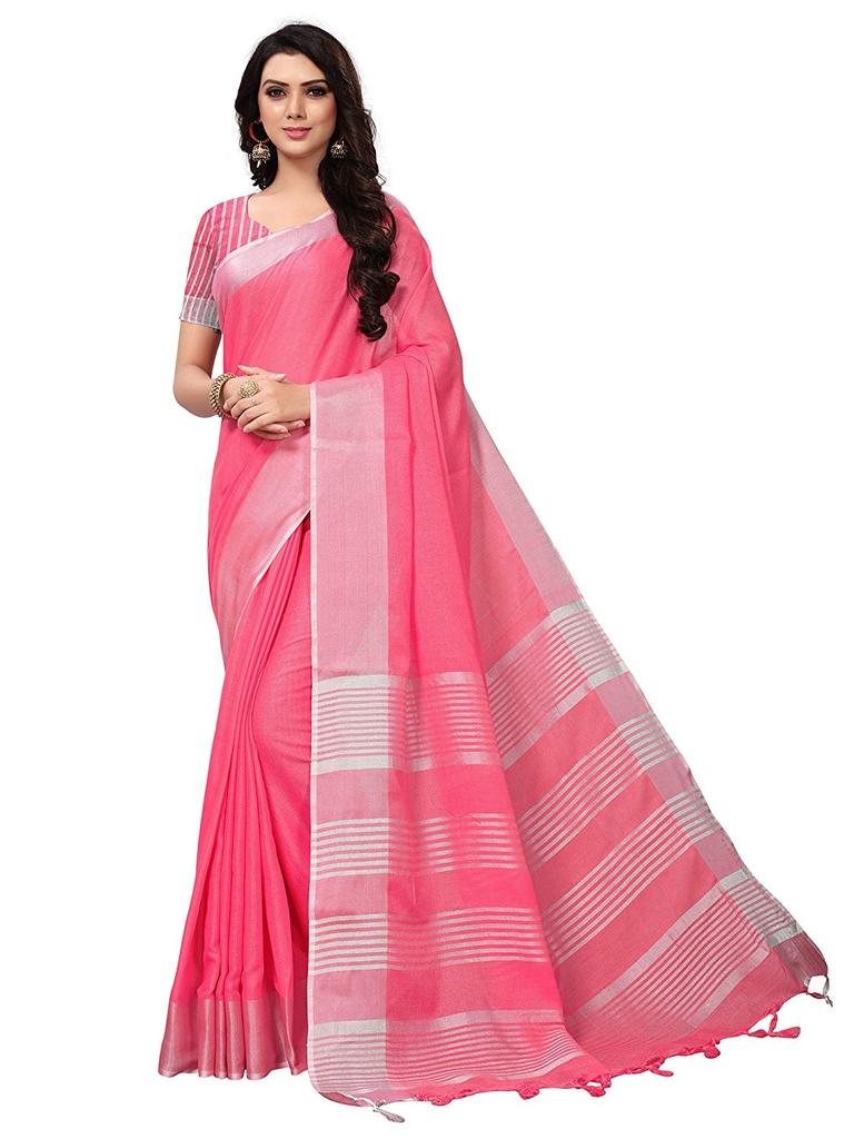 Pink-silk-saree