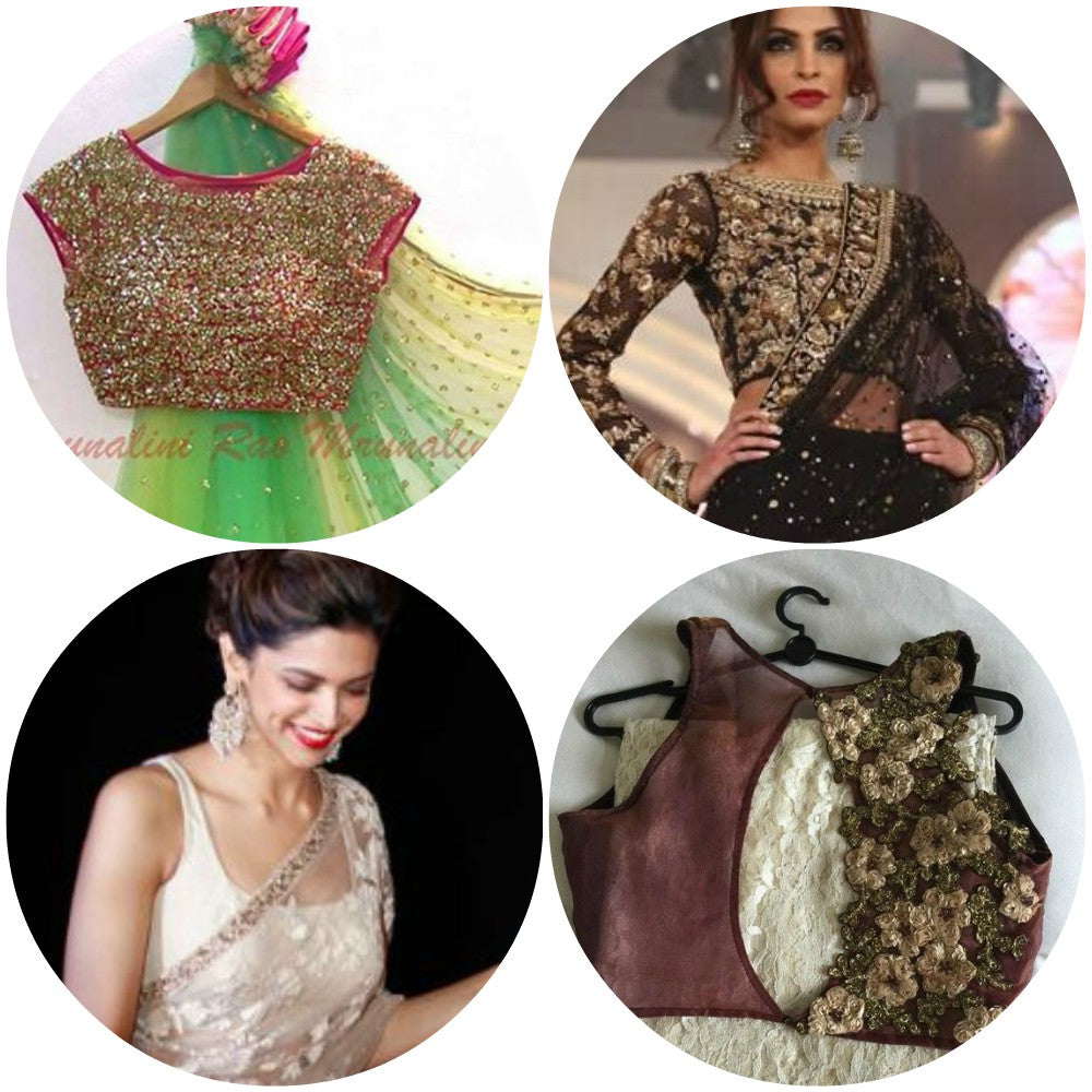 netted-saree-blouse-designs