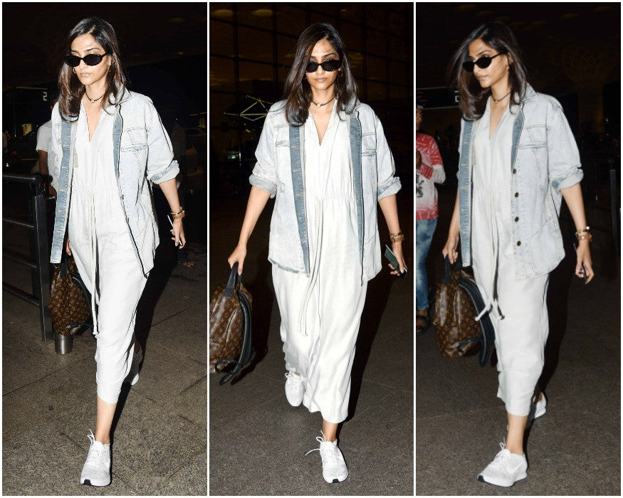 Bollywood Fashionista Sonam Kapoor Makes A Stylish Entry At Mumbai Airport