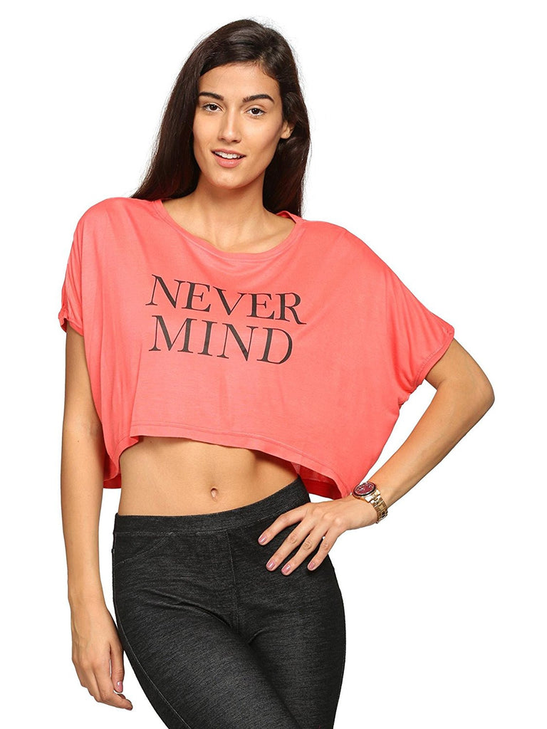 Crop Top Pink Color Casual Tops For 