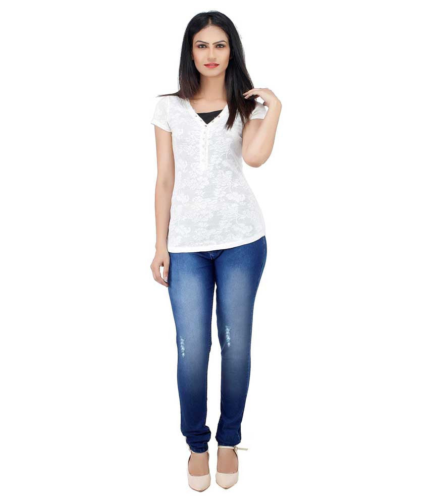 Haltung Multi Denim Lycra Jeans – Lady India