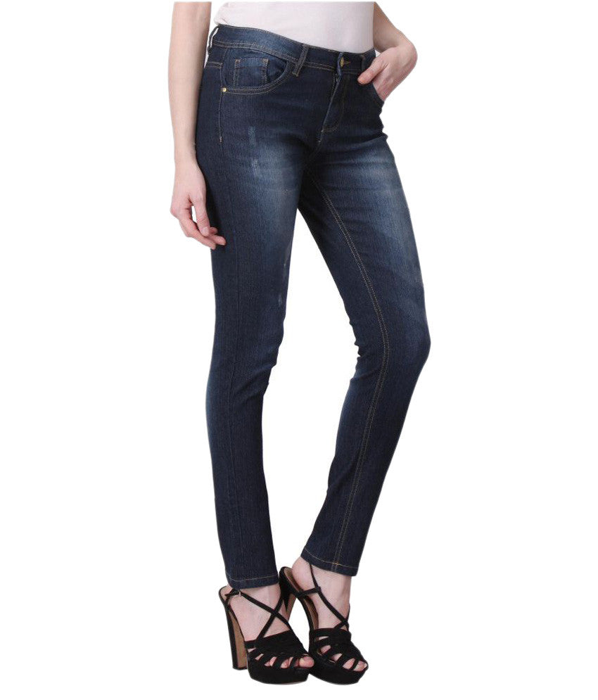 Kotty Blue Cotton Lycra Jeans – Lady India