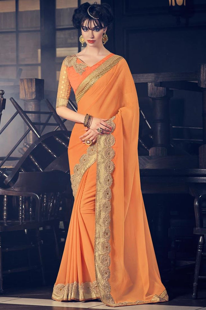 fancy saree stone