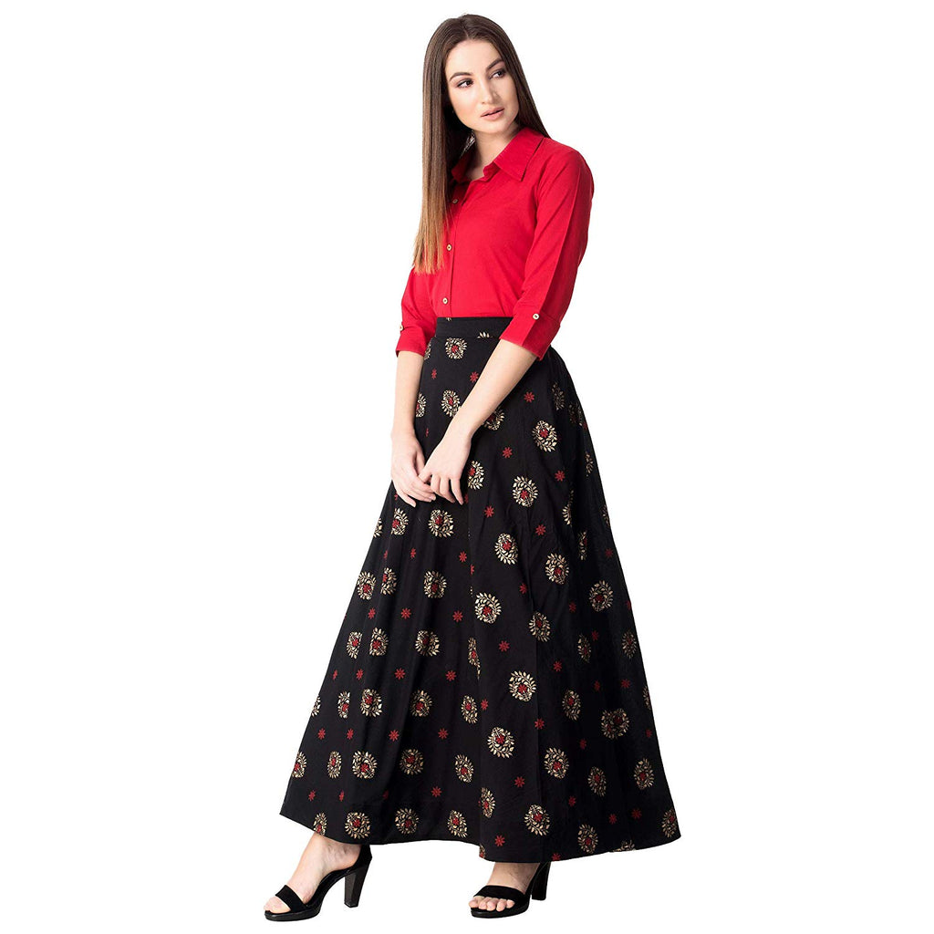 Top With Long Skirt Set | Buy Long Skirts with Shirt Top for Women ...