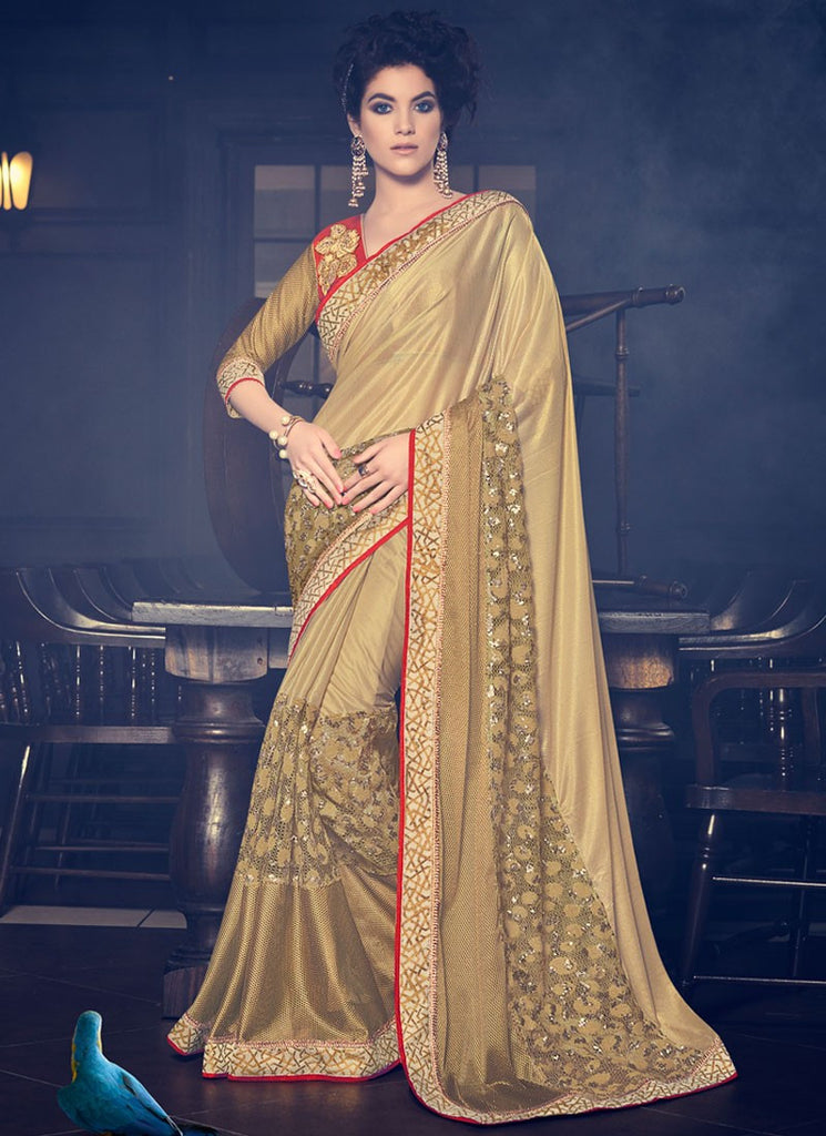 fancy saree with stone work