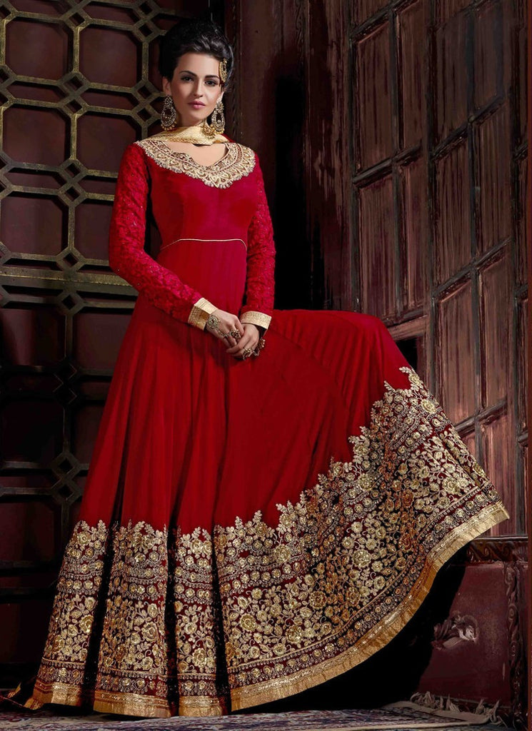 red dress salwar kameez