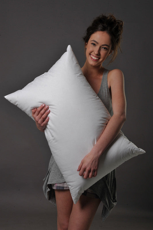 USA Standard Size SOFT density LOW profile Pillow 95% White European Duck Down 700 Fill Power German Batiste TE100