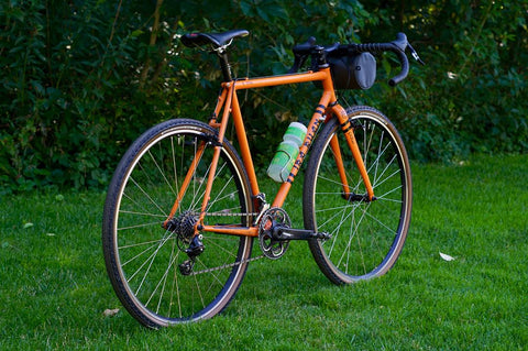 Ira Ryan Cycles custom frame with a Road Runner Bags Burrito Supreme handmade in the USA