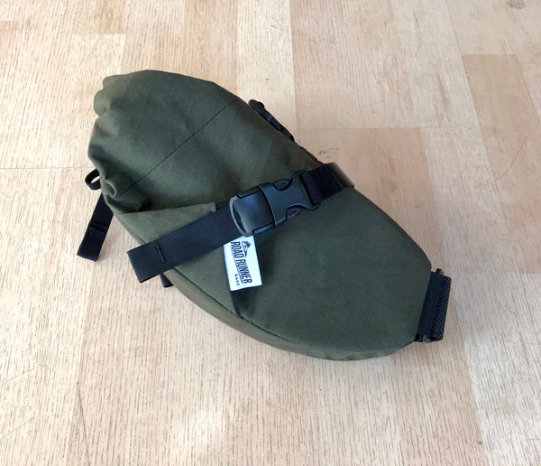 Road Runner Bags XL Fred Bag for Bike Packing. This Saddle Bag is waterproof and durable, MUSA for Touring, Commuting and all types of mountain biking, gravel grinding and dirt riding
