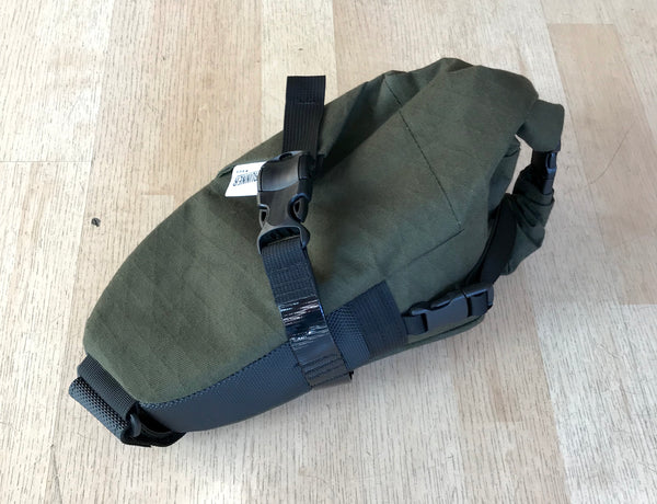 Road Runner Bags XL Fred Bag for Bike Packing. This Saddle Bag is waterproof and durable, MUSA for Touring, Commuting and all types of mountain biking, gravel grinding and dirt riding