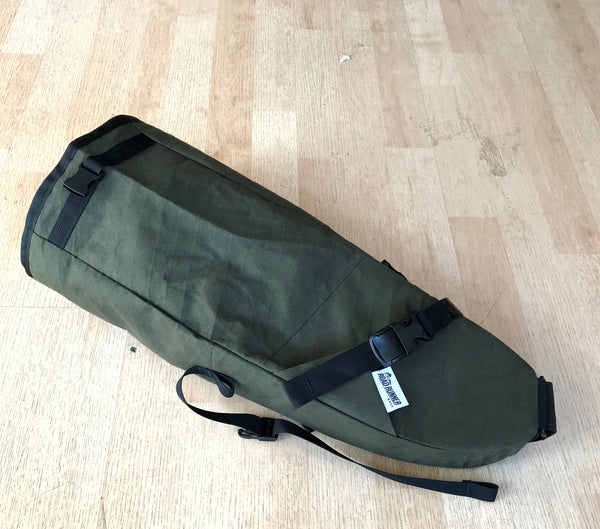 Road Runner Bags XL Fred Bag for Bike Packing. This Saddle Bag is waterproof and durable, MUSA for Touring, Commuting and all types of mountain biking, gravel grinding and dirt riding