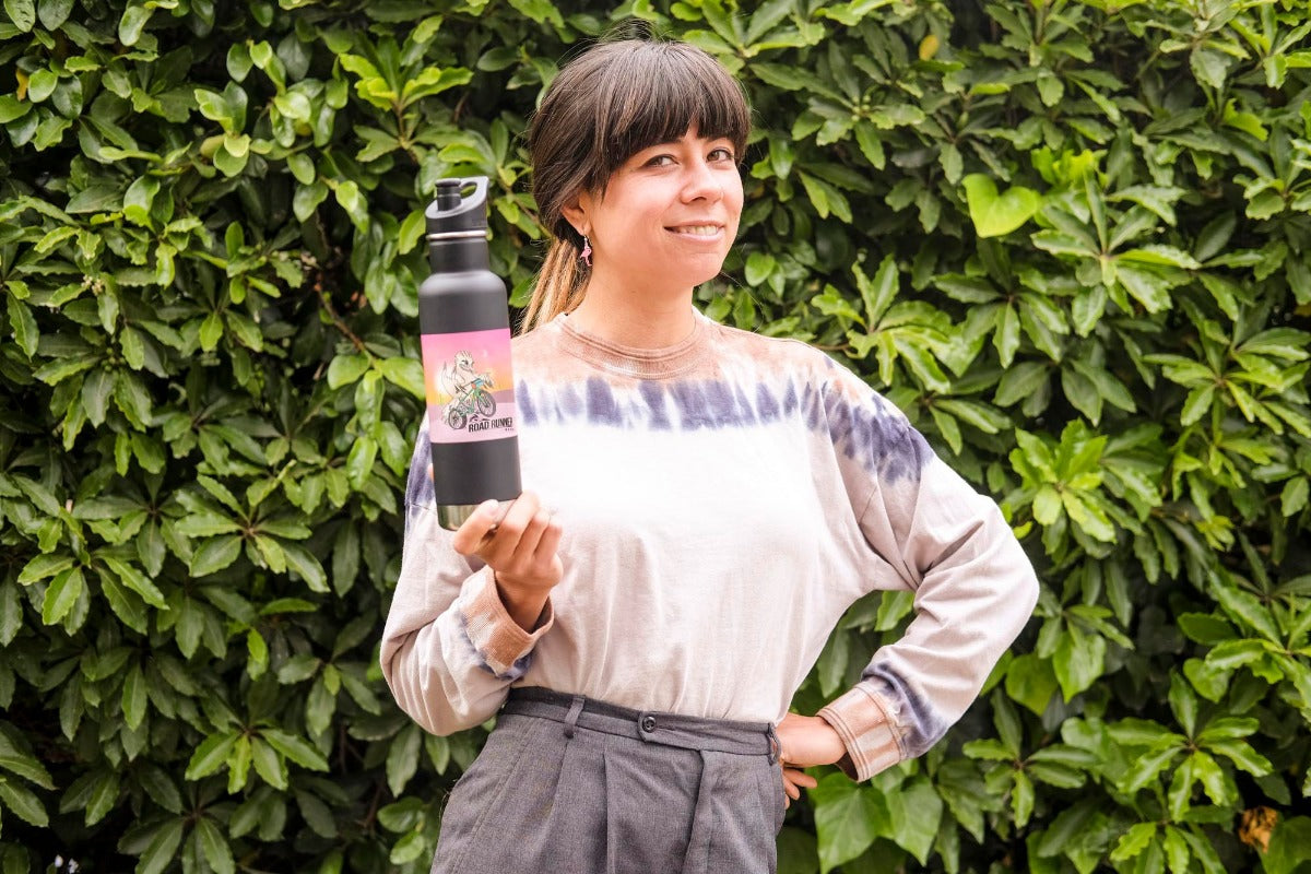 Serena Rio, the artist holding Klean Kanteen