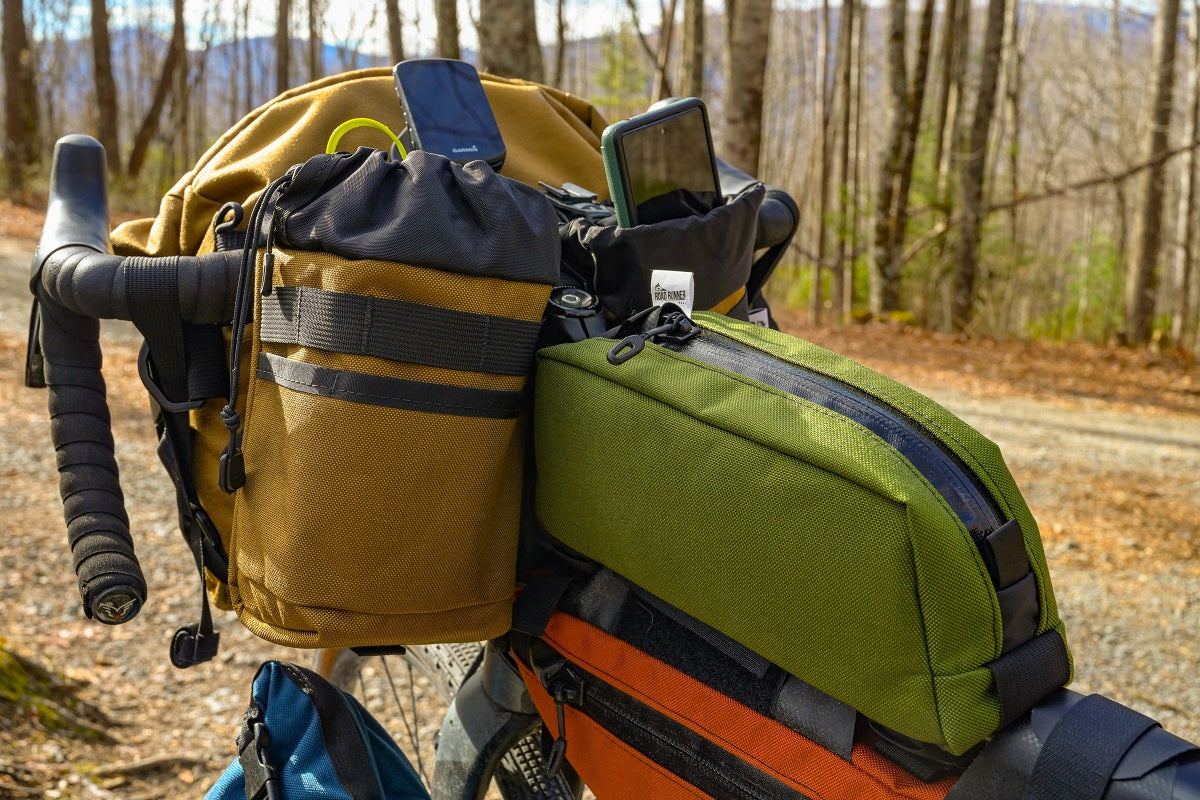 Bluff Top Tube Bag on a Gravel Bike made for Bikepacking