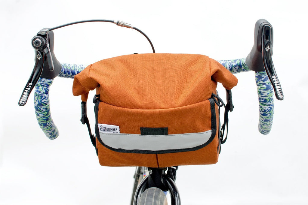 orange bike bag