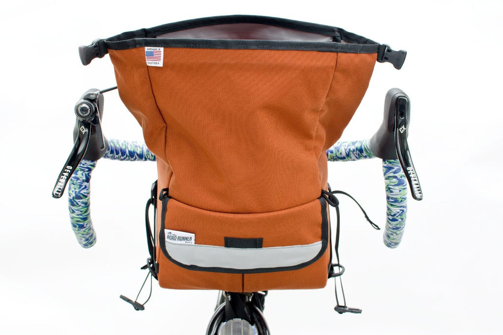 orange bike bag