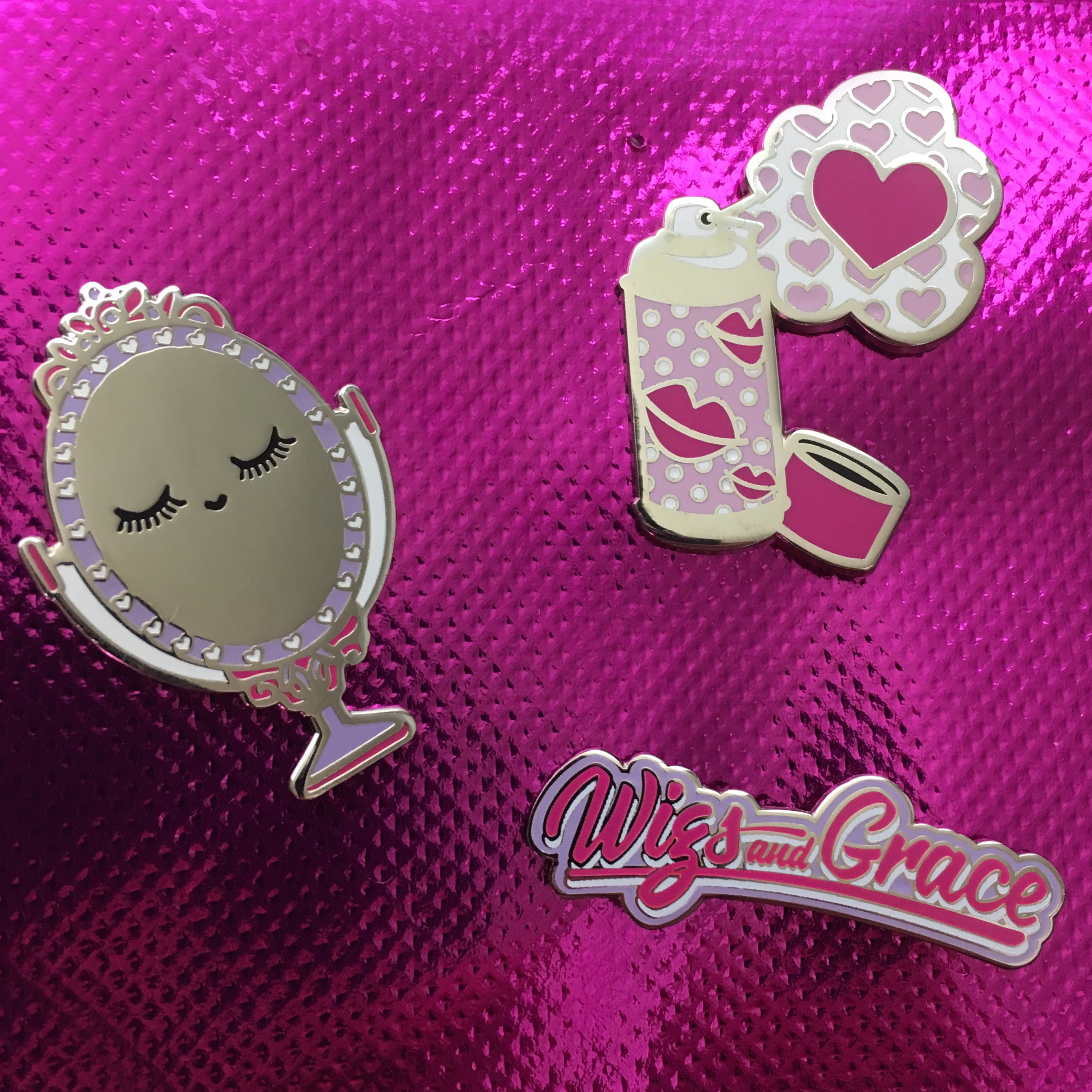 Enamel Pins Wigs And Grace