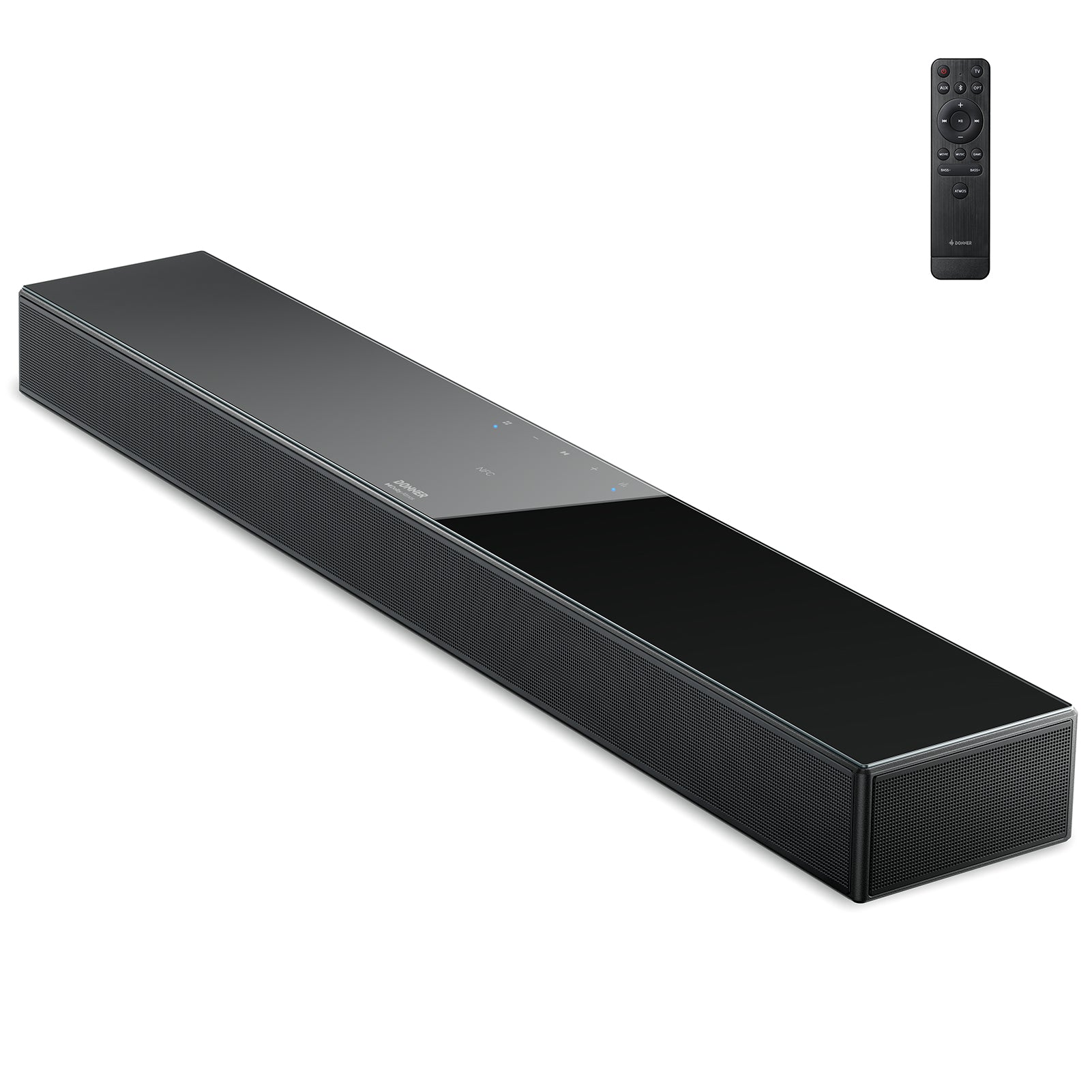 

Donner Soundbars for TV, Dolby Atmos Surround Sound Home Audio Speakers with Bluetooth 5.3 and Equalizer Editor, HDMI Input, Stereo Home Theater with Built-in Woofers, DHT-S300